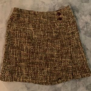 Talbots Tweed Boucle Skirt, brown, size 10p